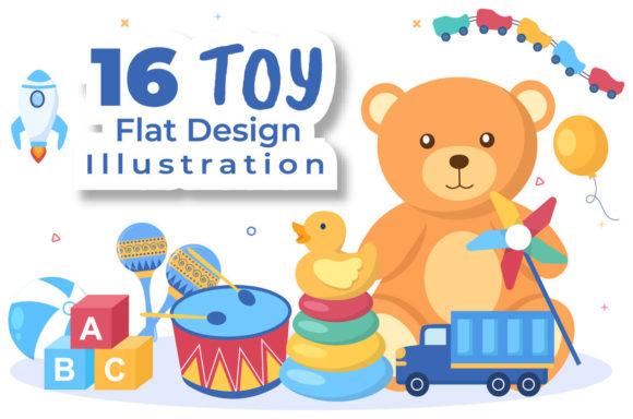 16 Kindergarten Toys Cartoon Style for Creative Projects