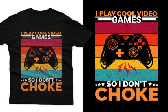Cool Video Games Vintage T-shirt Design