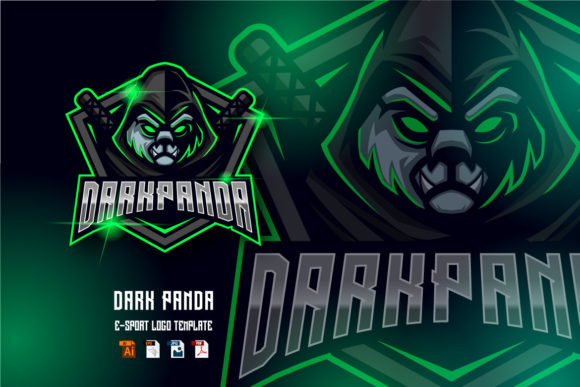 Craft Your Brand Identity with the Dark Panda EβSport Logo Design Template