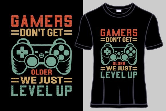 Gamers Saying Typography T-Shirt Design Essentials