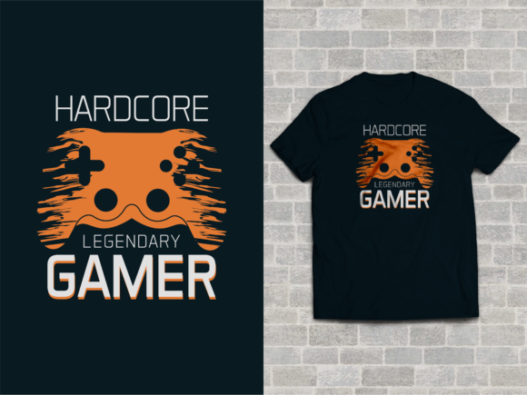 Hardcore Legendary Gamer: The Ultimate Gaming T-Shirt Design for Creators